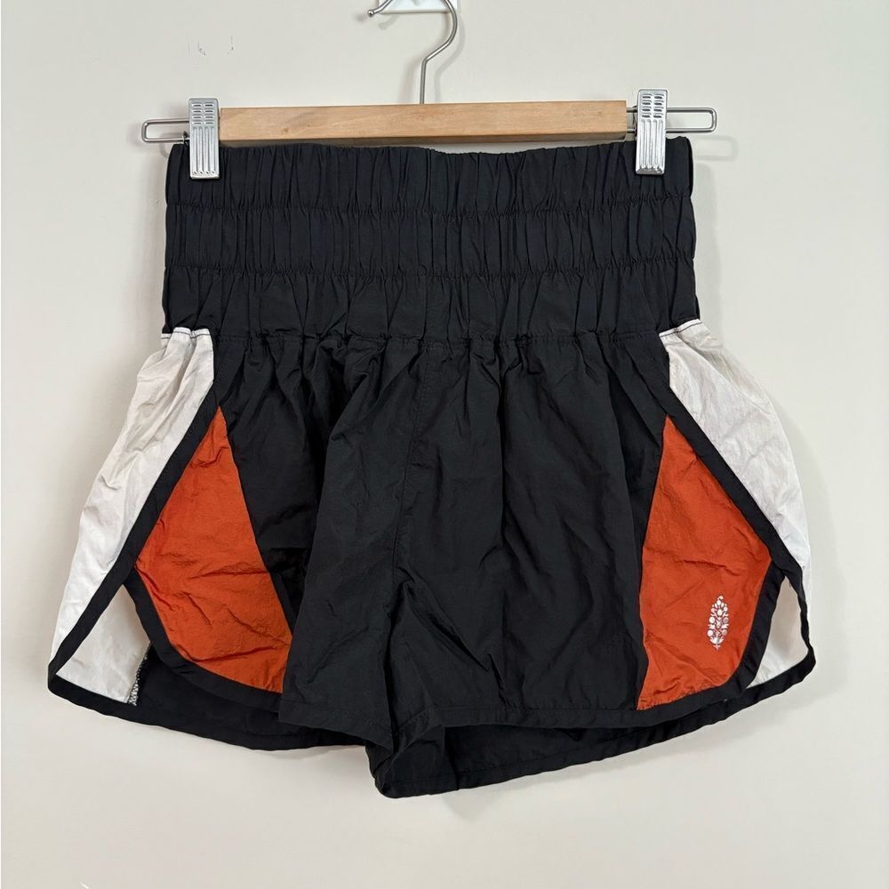 Free People Movement The Way Home Black and Orange Shorts